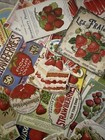 50  Piece   Strawberries    Lot Junk Journal Ephemera  Read Description Kit