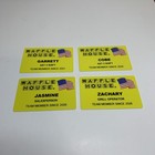 Waffle House Named Employee Name Tag Brand New Yellow Pinback  Costume Halloween