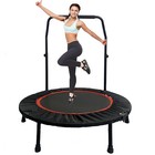 40  440 Lbs Foldable Trampoline - Premium Steel Frame  Space-saving Home Workout