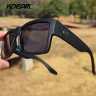 Kdeam Polarized Black Frame Sports Sunglasses Men Outdoor Driving Square Goggles