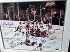 1980 Usa Gold Hockey Team 19 Signed 16x20 Framed Grandstand Sports Coa 17 40