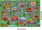 Kids Playmat Rug 59 x39 4  Non-slip Car And Town Road Map For Playroom Bedroom  