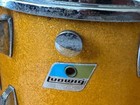 Vintage Ludwig 12x8 Gold  Orange Sparkel Tom Tom 70s