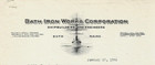 1946 bath Iron Works   Ship Builders   Engineers  Adv Letterhead bath  Maine
