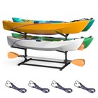 4-capacity Kayak Storage Rack Freestanding Kayak Stands Outdoor Holder