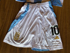 Adidas Messi  10 Kids Argentina Soccer Uniform   Jersey And Short Set Youth  Nwt
