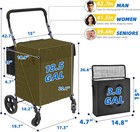 Folding Shopping Cart W  Basket Liner Insulated Bag 360   Swivel Wheels