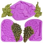Grape Fondant Soap Molds  Leaf Chocolate Mold 3-piece Set  Furit Silicone