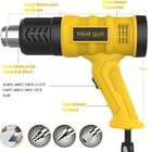 2000 Watt Heat Gun Hot Air Gun Electric Dual Temperature With 4 Nozzles Power