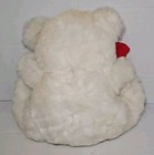 Princess Soft Toys White Teddy Bear Holding Rose Plush Flower Stuffed Animal 12 