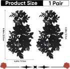 2pcs 3d Flower Lace Appliques Rhinestone Beaded Embroidered Sew On iron On Patch