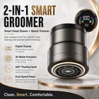2-in-1 Smart Electric Bald Head Shaver And Beard Trimmer Digital Display