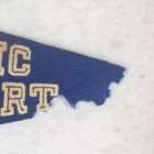 Mystic Seaport Ct Vintage  70s Felt Pennant New England Tall Ships Colonial Poor