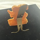 Japanese Style Hand Carved Mother   Child Figurine Hair Clip 3    Vintage