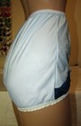 Vtg Sheer Blue Chiffon Nylon Brief Panty Granny Wide Gusset -8 Custom Blue Lace