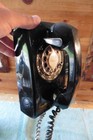 Vintage Western Electric Black Rotary Dial Wall Telephone Bell System Model 554