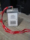 P-line Waterproof Fishing License Holder Zip Lock Permit Case   Red Lanyard