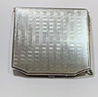 Elgin American Art Deco Compact   Vanity   1930  Black   Red  Excellent Example