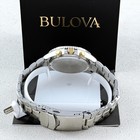 Bulova Men s Marine Star 98b400 Chronograph Blue Dial Steel Quartz Watch 41 5mm