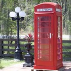 Red English British Telephone Booth Call Box Outdoor Indoor Aluminum Phone Booth