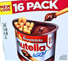 Nutella And Go Hazelnut Spread   Breadsticks 16x1 8 Ounce Cups Exp 01 2026