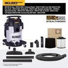 Dewalt 10 Gallon Stealthsonic Wet And Dry Shop Vacuum  Ultra Quiet Heavy Duty Wi