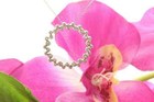 1ct Round Cut Moissanite Eternity Circle Pendant Necklace 14k White Gold Plated