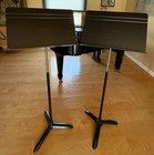 Set Of Two Vintage Manhasset Music Stands Sturdy Metal Heavy Duty