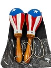 Maracas Leather  Professional  Puerto Rico Flag Flat Top Model With Bag