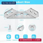 12-pack Premium Stainless Steel Corner Brackets For Wood Frame  Universal Metal