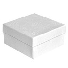 100pc Cardboard Paper Jewelry Gift Box Cotton Padding Insert White Swirl 11 Size