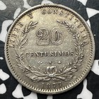 1877-a Uruguay 20 Centesimos Lot mk237 Silver 