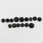 Lot Of 15 Antique Victorian Ornate Black Glass Shank Buttons 1 2  To 3 4 