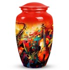 Saxophone And Violin Fusion Art Urn For Ashes  Decorative Modern Urns For Human