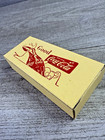 Vintage 24 Checkers Coca Cola Box Empty Yellow W red Writing Collectible