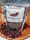 Organic Natural Dried Red Rose Buds And Petals 2 Oz 