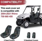 Waterproof Utv Bucket Seat Cover Protector For Yamaha Rhino 700 660 450 2004-21
