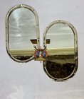 Pair Of Nickel Coating Refurbished Oval Brass Ship Porthole Hatch Nautical Wall