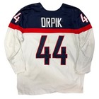 Nike Usa Hockey Jersey Brooks Orpik 44 Olympic Stitched White Blue Xxl