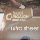Sears Cling Alon Stockings Vtg Ultra Sheer  a 8-9  All Nylon 3 Pk New Nos Petite