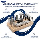 Dapping And Forming Set With Anvil - Oval  Round  And Swage In Wood Base 26 Pc