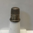 Antique Sterling Silver Hand-etched Thimble Size 9 Signed