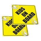 Kids On Board Car Safety Signs  2 Pcs 5 x5  Warning Car Sign Stickers With