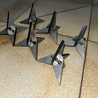 6-qty Large Custom Made Caltrops Tire Spikes 2-1 2    Made W  3 16    Steel Crs