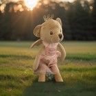 Bearington Collection Tooth Fairy Princess Bear Sparkles 14in Front Pocket Pink