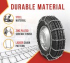 2pk Cam Square Link Snow Tire Chains For 22 5  Rim Di    11  Wide Car Tire
