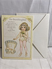 Vtg 1975 Hallmark Sherrie Paper Doll Greeting Card Envelope Ambassador Unused