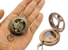 Solid Brass Sundial New Designed Compass Vintage Pocket Style Nautical  Handmade
