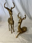 Vintage Christmas Deer Hard Plastic Gold Glitter Kitsch 16 Reindeer Mcm
