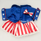 Build-a-bear Patriotic Dancer Costume  Bow  Red White Blue Teddy Clothes Outfit